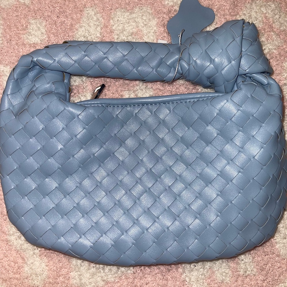 Woven Style Blue Hobo Bag